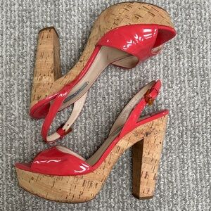 PRADA patent leather Platform Sandals